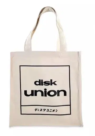 disk union 레코드 토트백 화이트