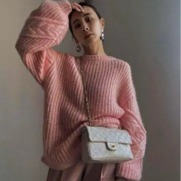 AMERI 백 케이블 니트 백 케이블 니트 아메리