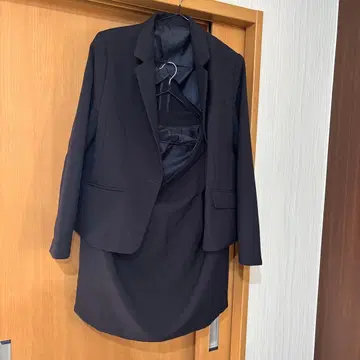 네이비 스커트 수트 상하의