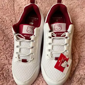 HELLO KITTY 스니커즈 화이트/레드