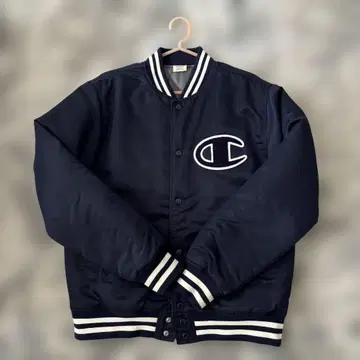 Champion 네이비 바시티 자켓