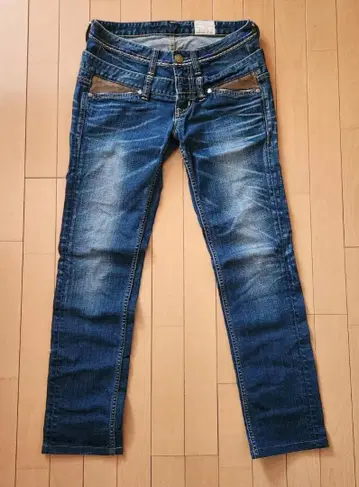 앙뜨게이지 데님 더블 허리 M