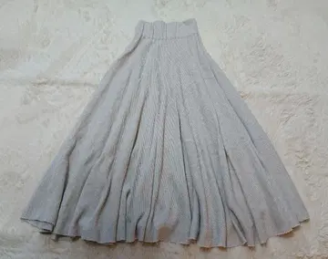 THIRD MAGAZINE 서드매거진 와플 스커트 라이트 그레이