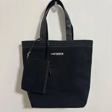 [ 단종 레어 ] MARY QUANT 토트백 블랙 파우치 포함