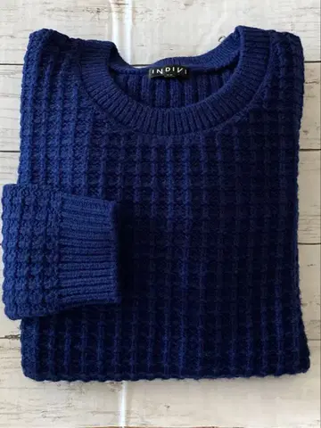 INDIVI 스웨터 (가로 지퍼 포함)