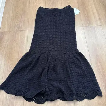 UNITED ARROWS 니트 블랙 롱 스커트 38