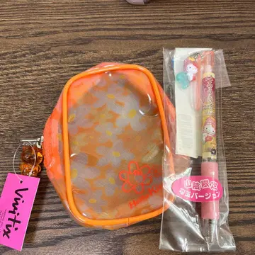 헬로키티 파우치와 펜 세트 구옥 키티 hello kitty