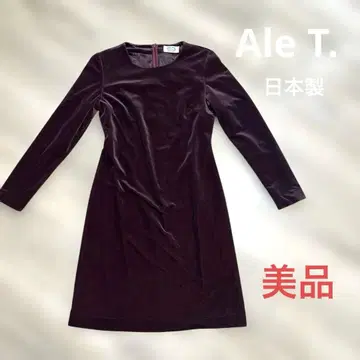 [ Ale T. ] 새상품급 일본제 와인 레드 벨로아 원피스