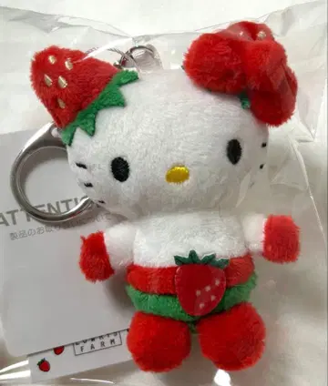 딸기신문 키티 토이 키링 딸기 이치고만 LOWRYS FARM
