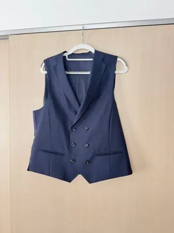 네이비 더블 브레스트 수트 베스트