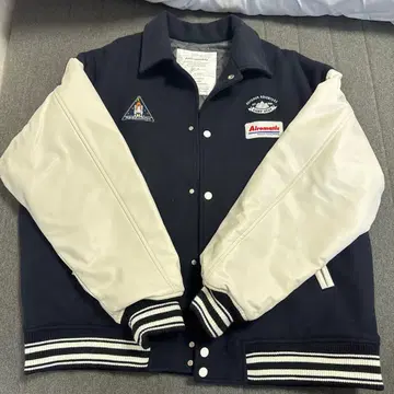 RAGEBLUE AIRTHERMAL 바시티 자켓 M 네이비/화이트