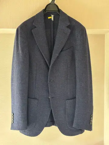 루이지 보렐리 44 사이즈 네이비 테일러드 자켓 울 혼방
