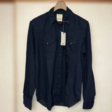 택 포함 미사용 새상품 GAP 갭 웨스턴 셔츠 워시 블랙 M