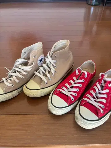 CONVERSE ALL STAR 베이지 레드