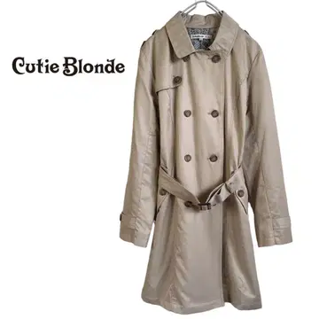 큐티 블론드 트렌치코트 롱 코트 페이즐리 무늬