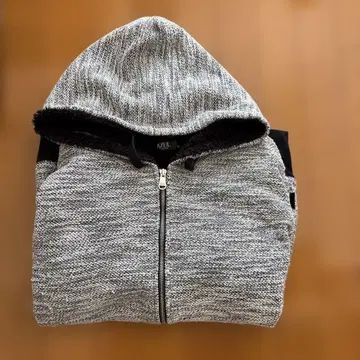 [ AZUL ] 후드 부착 집업 후드티 그레이