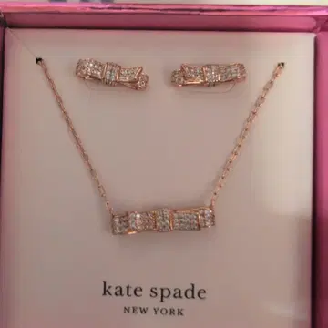 kate spade 리본 디자인 목걸이 귀걸이 세트