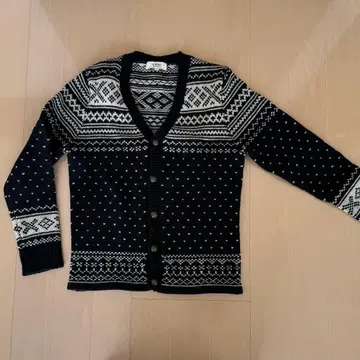 B:MING 노르딕 무늬 가디건 S