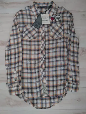 HARLEY-DAVIDSON 체크 무늬 긴팔 셔츠 택 포함 새상품