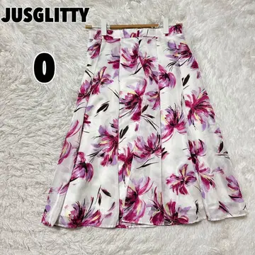 JUSGLITTY 스케치 플라워 프린트 스커트