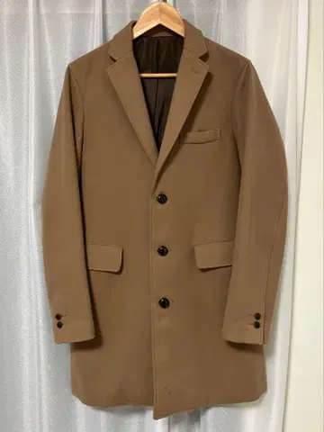 BEAMS 빔즈 체스터 코트 브라운 카멜