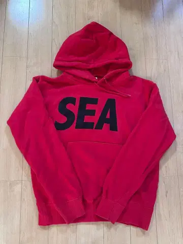 WIND AND SEA 윈드앤씨 후드티 빨간색 S