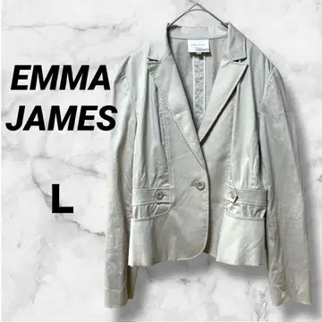 0693 엠마 제임스 테일러드 자켓 라이트 베이지 스트레치 L