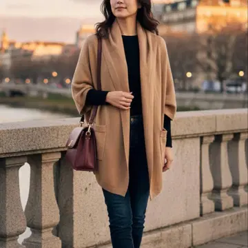 투모로우랜드 랩 가디건 울 캐시미어 깔끔한 고급