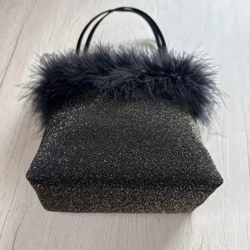 라메 믹스 블랙 파티 백 퍼 포함