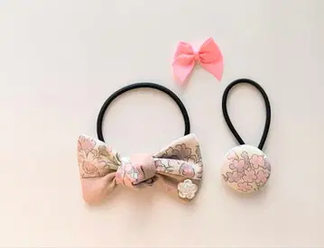 [리버티] 바이컬러 리본 머리끈