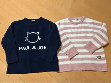 폴앤조 고양이 패턴 풀오버 세트