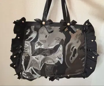 자카마트 A3 이타백 프릴 토트백 블랙