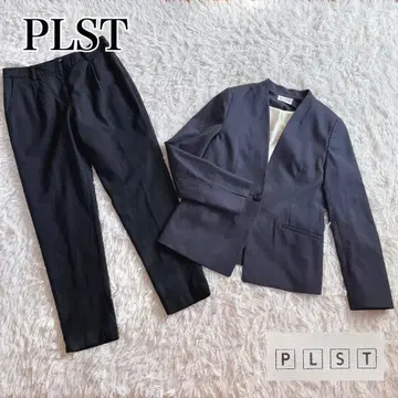 새상품급 플라스테 세트 코디 셋업 노카라 린넨 혼방 가을/겨울 L