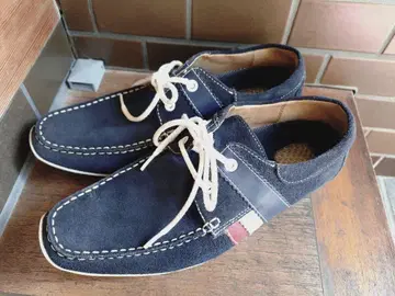 네이비 스웨이드 신발