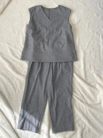 미라 오웬 팬츠 셋업 백 지퍼 포함