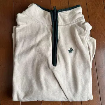 하프 지퍼 프리 스트레이너 크림색