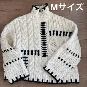 [ ZARA ] 대비 스티치 니트 스웨터