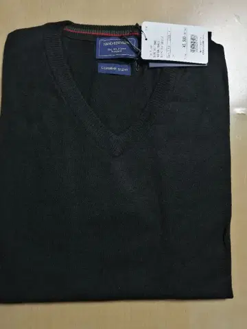 NANO-UNIVERSE 캐시미어 블랙 V넥 니트 S
