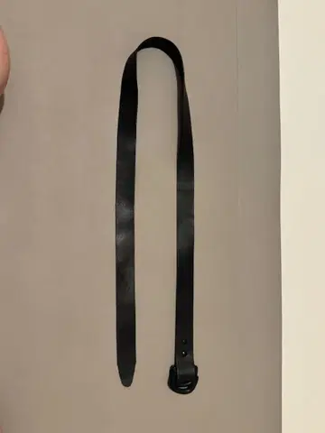 블랙 가죽 벨트 프리 사이즈 스냅식