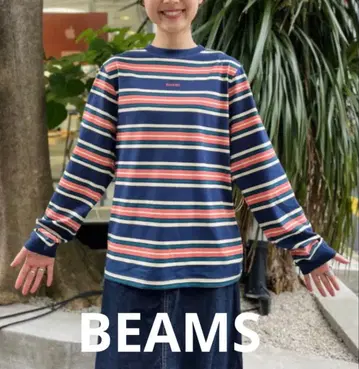 BEAMS BOY 스트라이프 긴팔 T셔츠