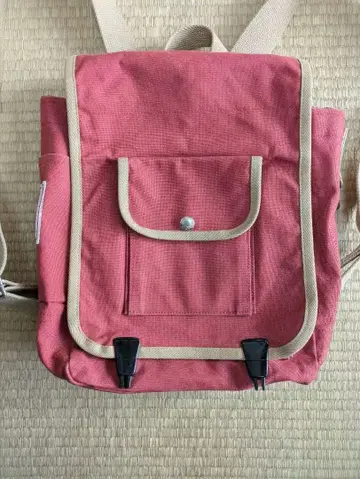 이치자와 캔버스 구 택 빨간 택 백팩 여성용 캔버스 면 캔버스 백팩