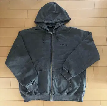 XLARGE PIGMENT DYED 엠보싱 로고 지퍼 후드 맨투맨