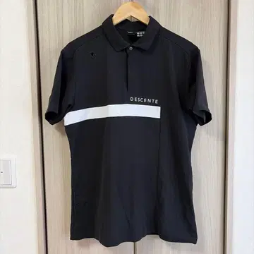 [ 새상품급 ] DESCENTE 골프 피케 셔츠 XL 블랙