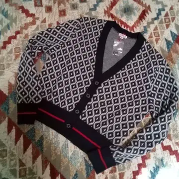 드레리아 기하학 패턴 가디건