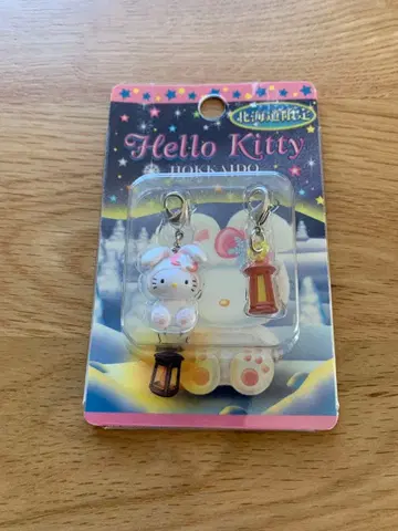 홋카이도 한정 눈토끼 지역 한정 키티 지퍼 마스코트