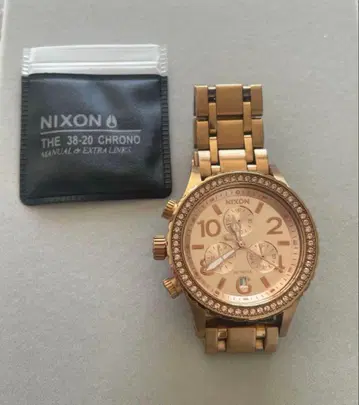 NIXON 38-20 CHRONO 로즈 골드
