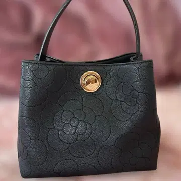 하자품! M'S GRACY 블랙 꽃무늬 핸드백