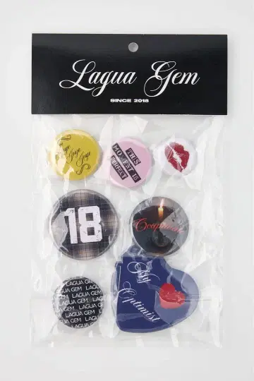 laguagem CAN BADGE 7 PIECES SET