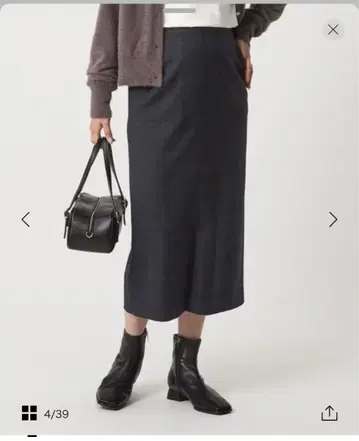 키친토 하의 삭소니 I라인 슬림 스커트 38