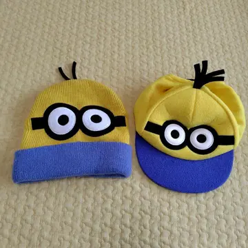 미니언 니트 모자와 캡 세트